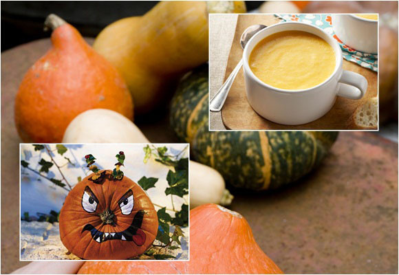 Manener, manipular y cosumir calabazas en halloween