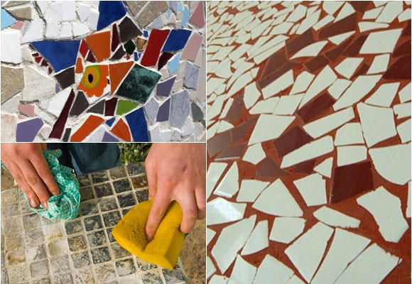 Imagen Mosaico fÃ¡cil con azulejos ro