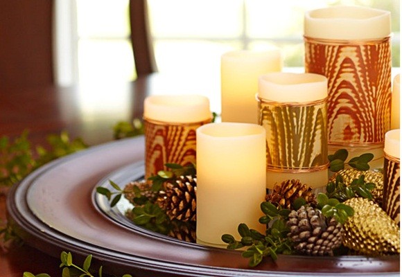 Ideas para decorar velas de Navidad   