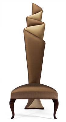 Mueble tapizado de Christopher Guy 13 Silla de corte elegante y formas estilizadas