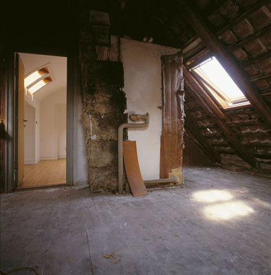 Soluciones para la buhardilla 12 4ª Buhardilla "antes"