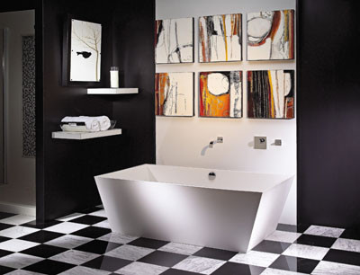 Apoyado sobre un damero