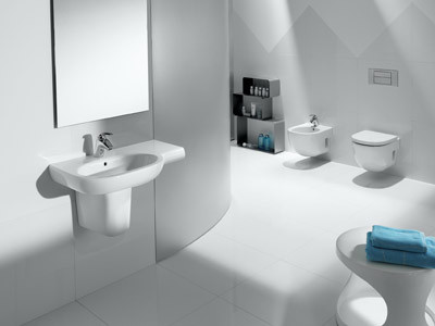 lavabo con semi pedestal