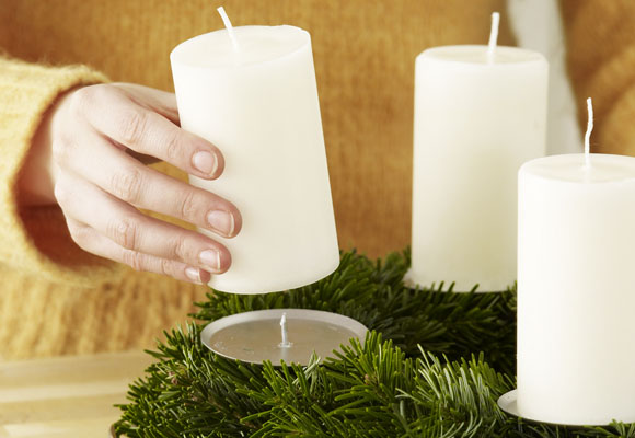 Centros de mesa de Navidad 10 Centros de Navidad con velas