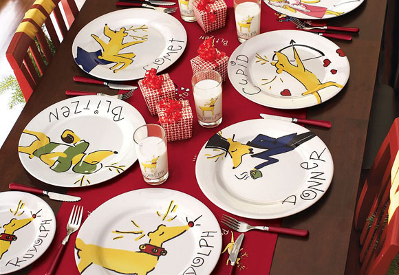 Decorar la mesa de los niños en navidad