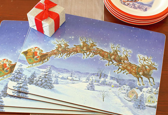 Decorar la mesa de los niños en navidad