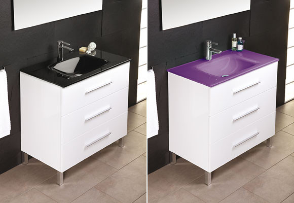 Vitrum, lavabos sobre encimera, de colores 8 Lavabos de colores