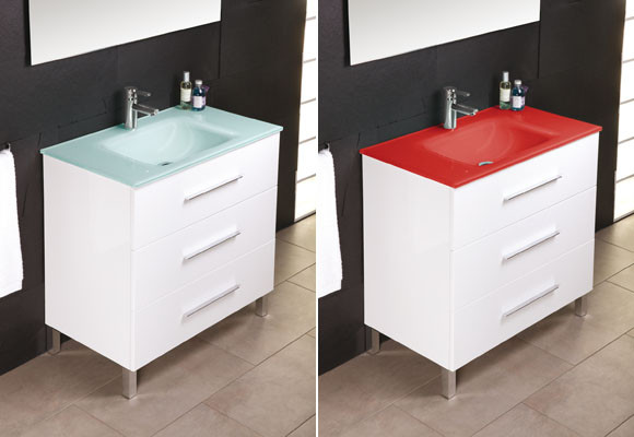 Vitrum, lavabos sobre encimera, de colores 7 Lavabos de colores