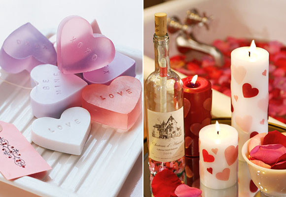 Velas y jabones para San Valentín
