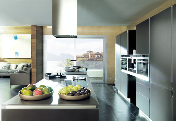 Una cocina de cristal