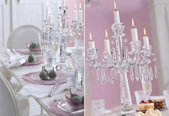 Mesas de fiesta 8 Mesas de fiesta: velas y cristal