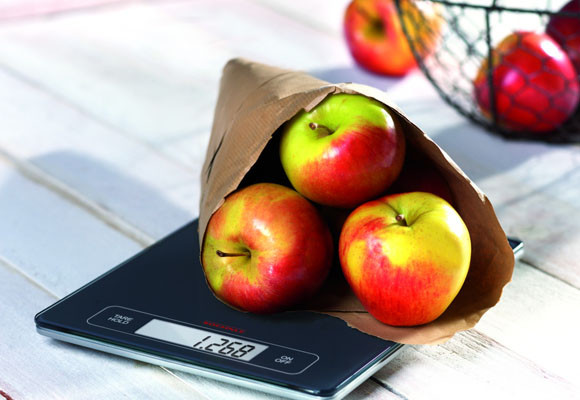 Balanza de cocina 9 Una bolsa de manazanas