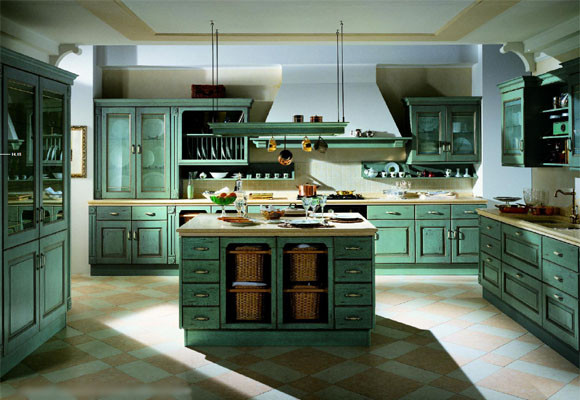 Cocinas de pueblo 8 Acabados de colores