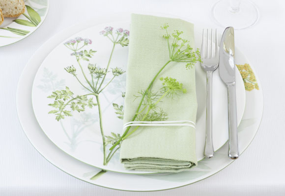 Una vajilla delicada