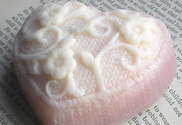 Jabón con forma de corazón