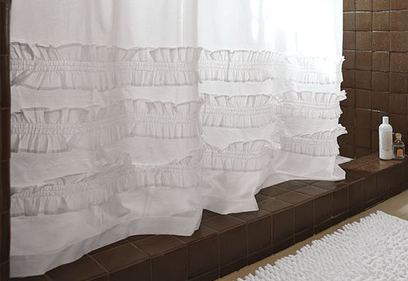 Una cortina para evitar salpicaduras