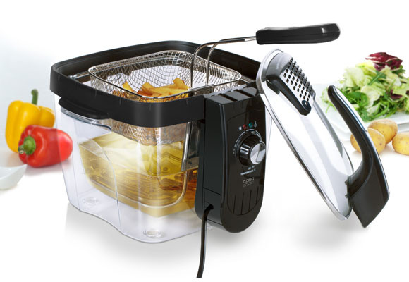 Una freidora de cristal