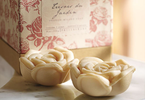 Jabones con forma de rosa