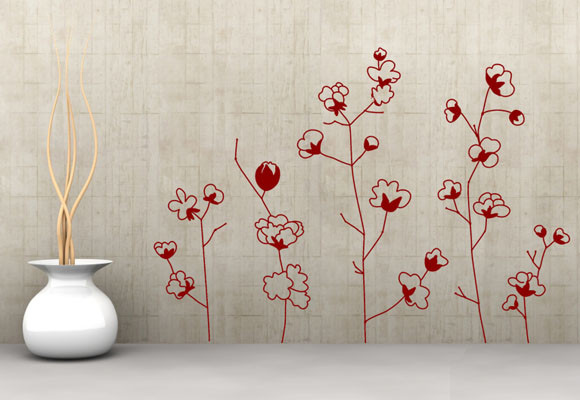 Proyecto Vinilo para 2011 8 Vinilos florales