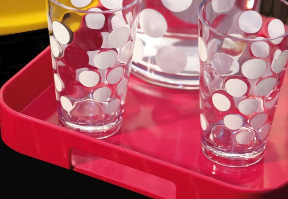 Cristalería de lunares