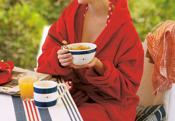 Desayuno en la terraza