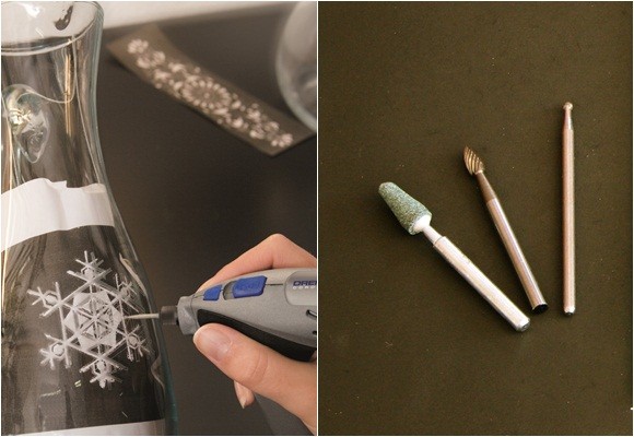 Grabar copas y etiquetar botellas de vino 