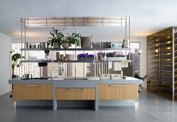 Una cocina con bodega