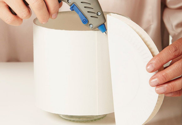 Lámpara de platos de papel 