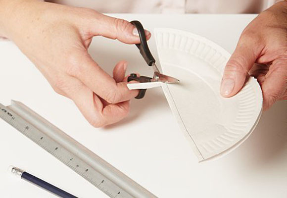 Lámpara de platos de papel 