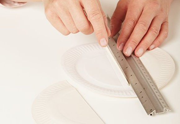 Lámpara de platos de papel 