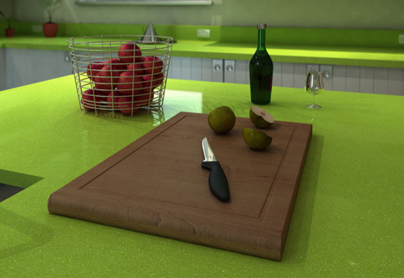 Encimera verde limón