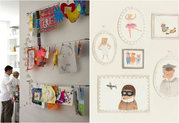 Qué hacer con los libros y trabajos de los niños 10 Libros y manualidades de los niños. Organizarlos y darles otros usos.