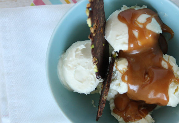 Helado de mascarpone