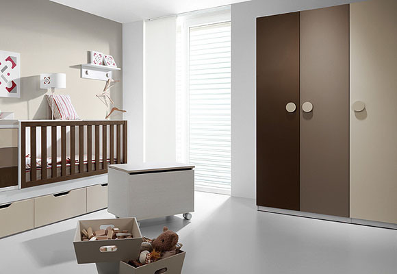 Un dormitorio color café