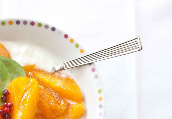 Melocotón con yogur helado 