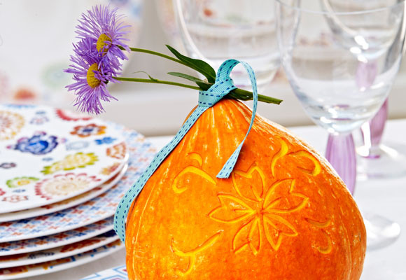 Convierte una calabaza en florero