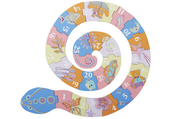 Un simpático puzzle de serpiente