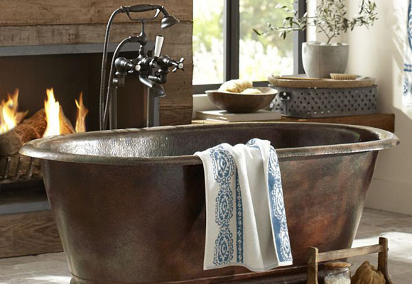 Un baño frente a la chimenea - Soluciones - DecoEstilo.com