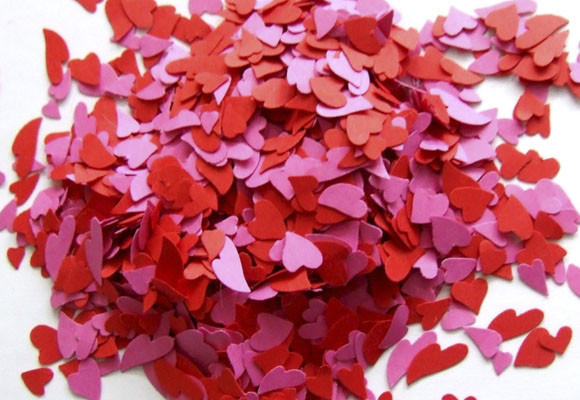 Corazones de fieltro