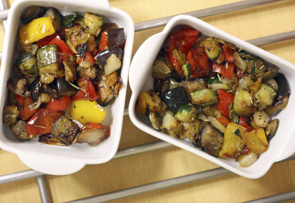 Crumblé de verduras a la parrilla 