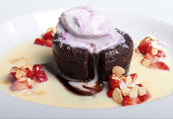 Tanino; volcán de chocolate