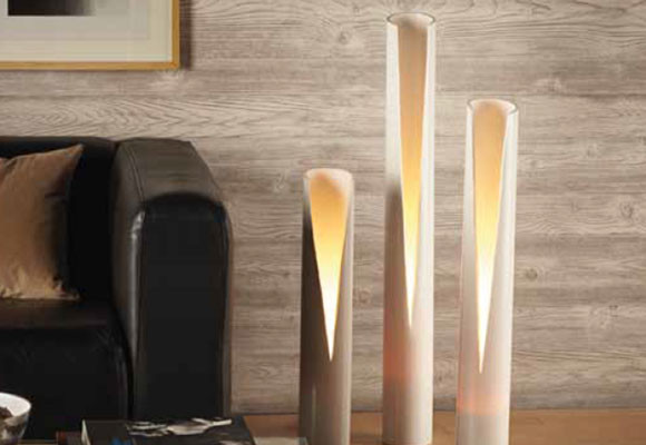 Luminarias modernas ccon tubos de PVC 