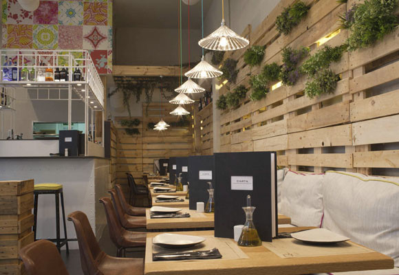 Un decorado con materiales reciclados 