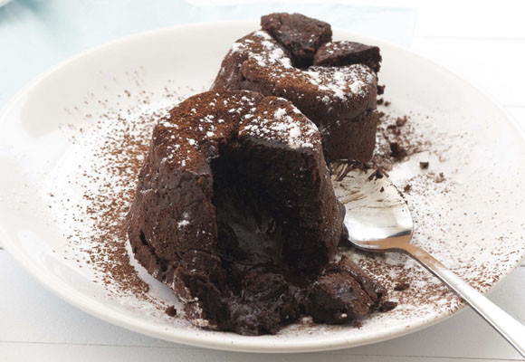 Volcanes de chocolate para San Valentín