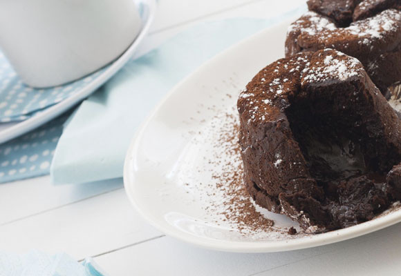 Volcanes de chocolate para San Valentín