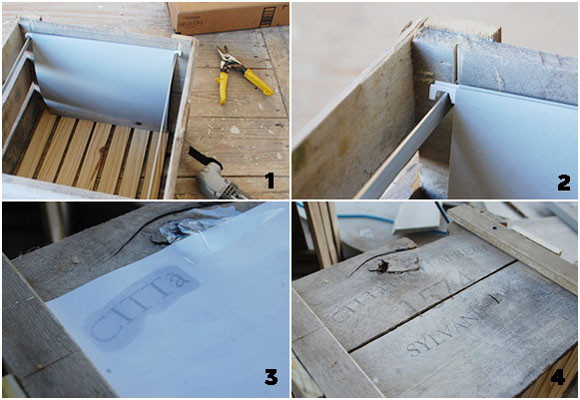 Un archivador con cajas de manzanas 