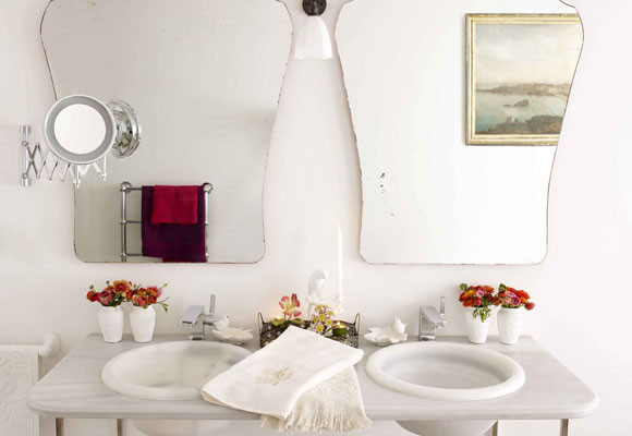 La encimera del lavabo