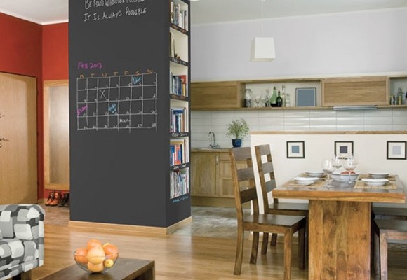 Dar una función a las paredes: pizarra, magnética o borrable 