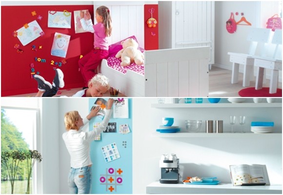 Dar una función a las paredes: pizarra, magnética o borrable 