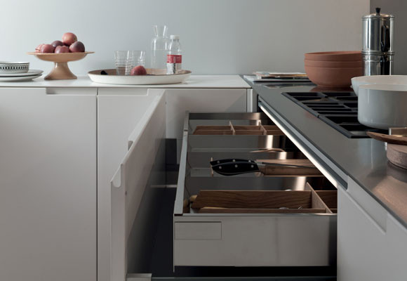 Tonos pastel en la cocina